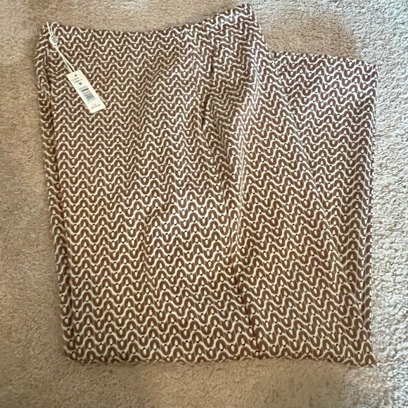 Max Studio Pants - NWT Max Studio Brown Patterned Wide Leg Cropped Pants